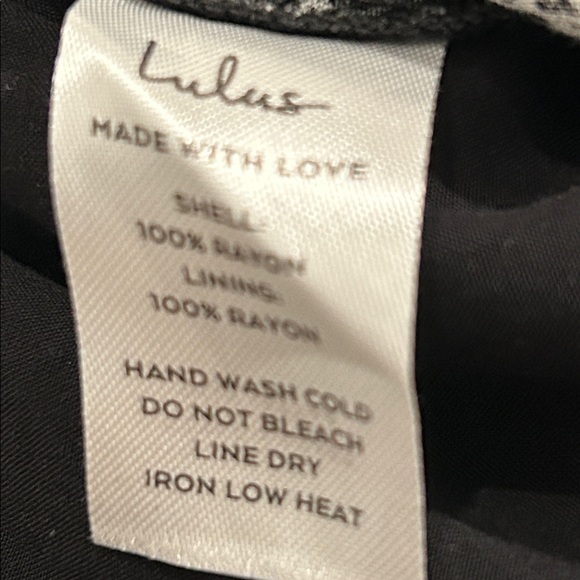 Lulus Strapless Black Print Jumpsuit Small Boho Smocked Wide Leg - Picture 9 of 9